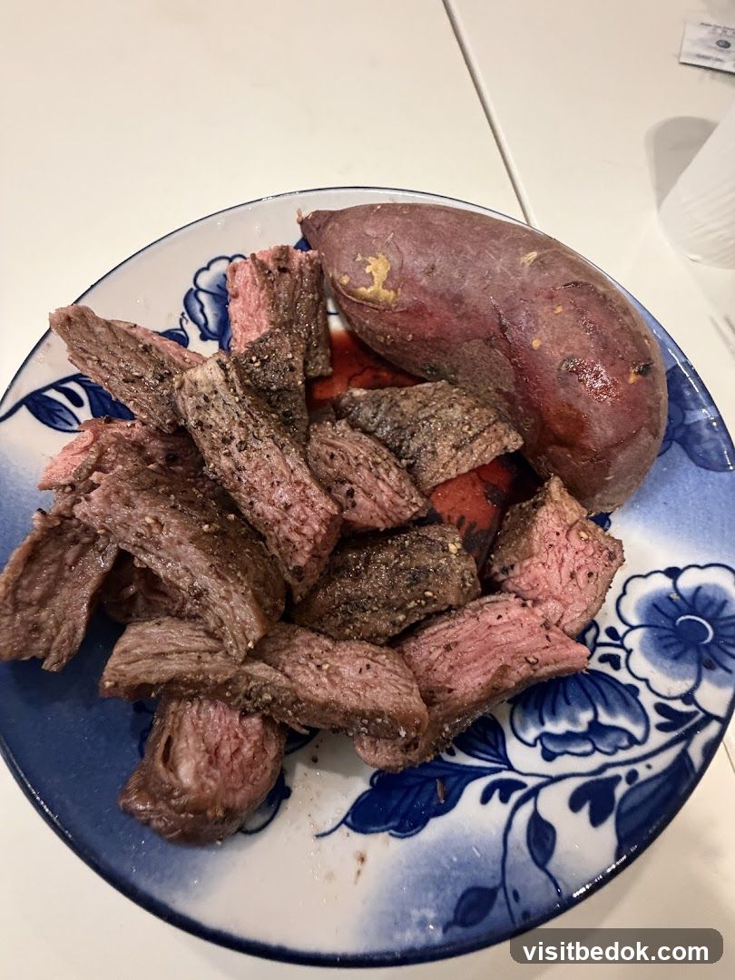 Sliced Steak and Sweet Potato