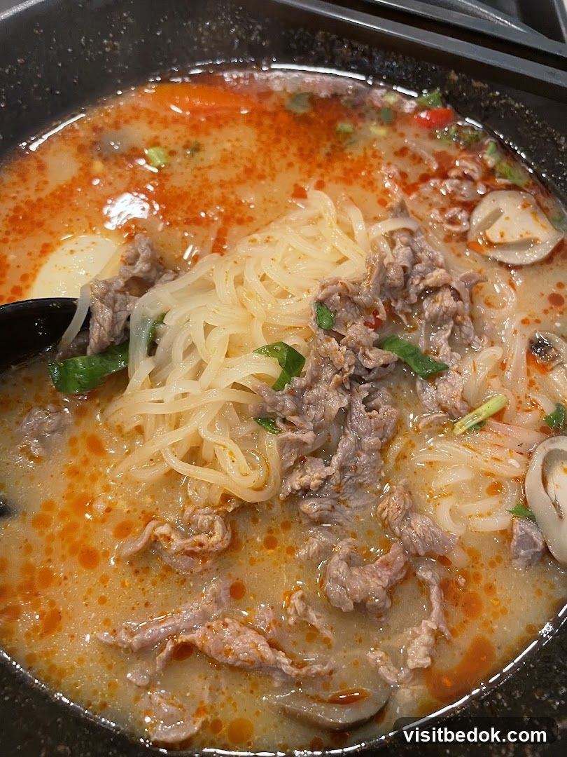 Spicy Noodle Soup with Beef