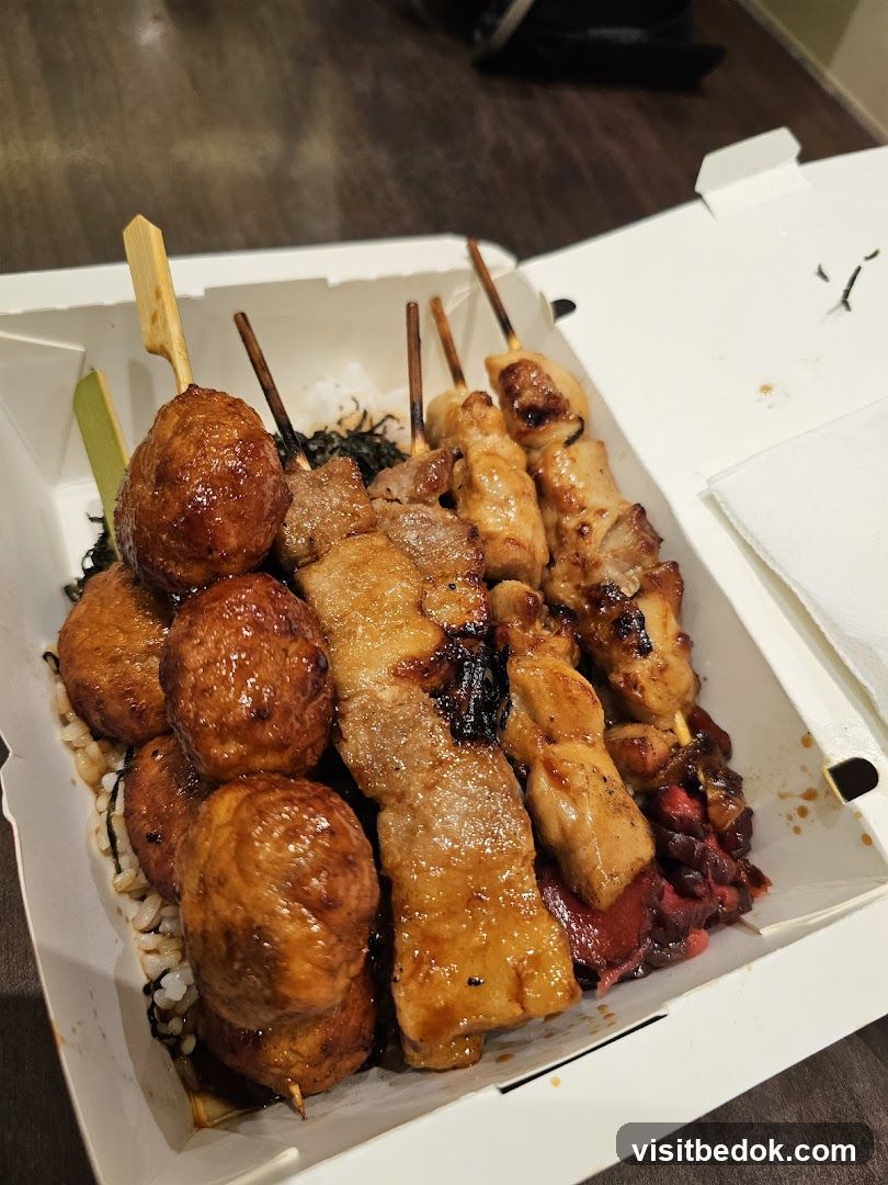 Skewers in a Takeout Box