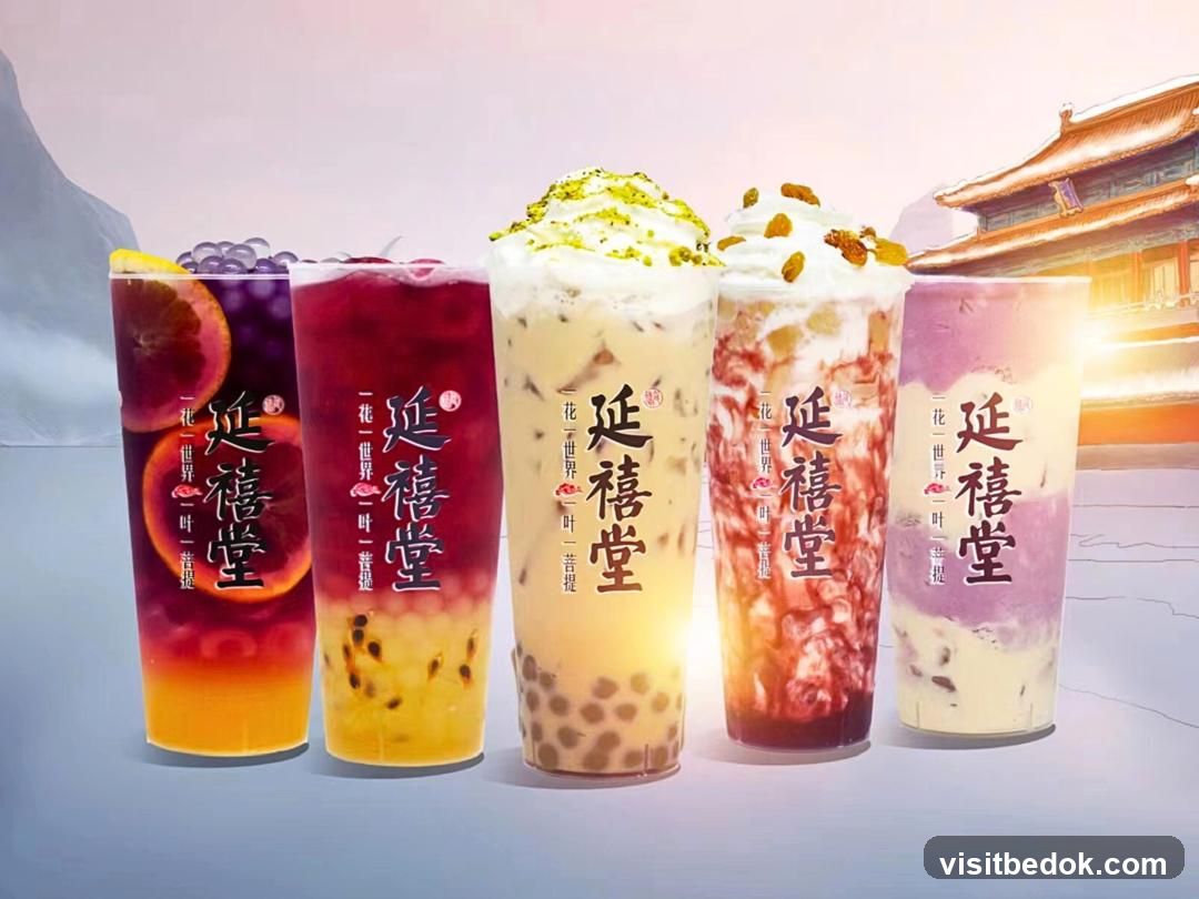Assortment of Bubble Teas