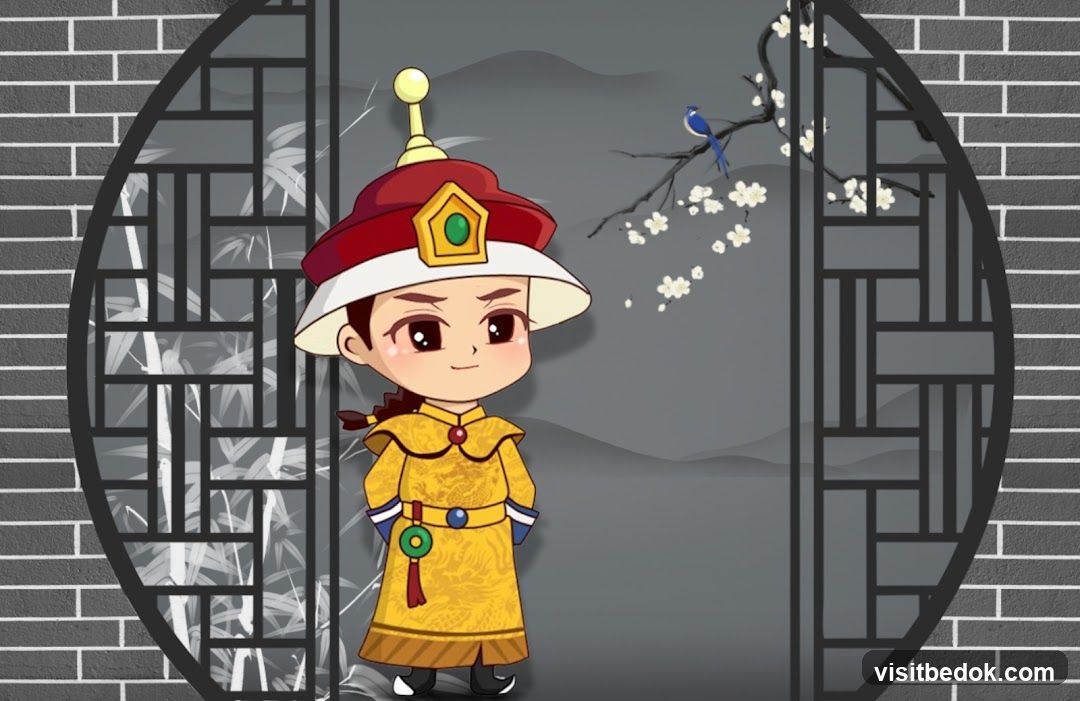 Chibi Emperor with Bird and Blossoms