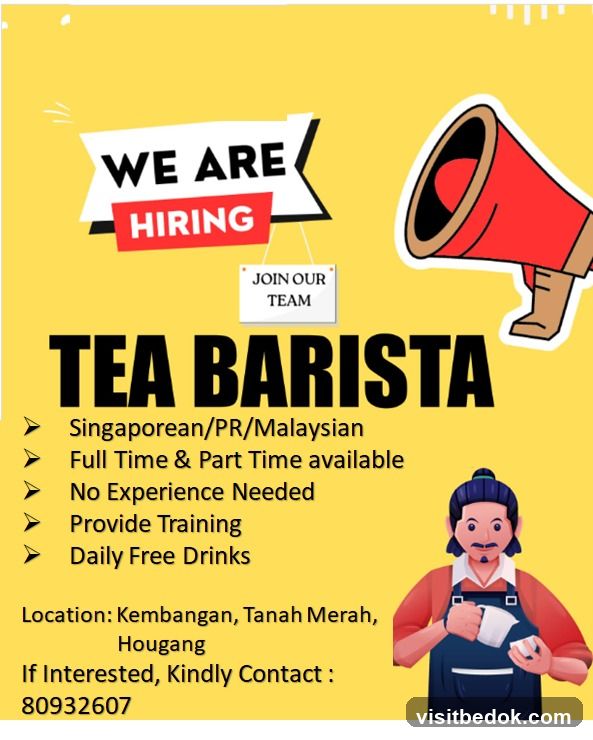 Hiring Advertisement for Tea Barista