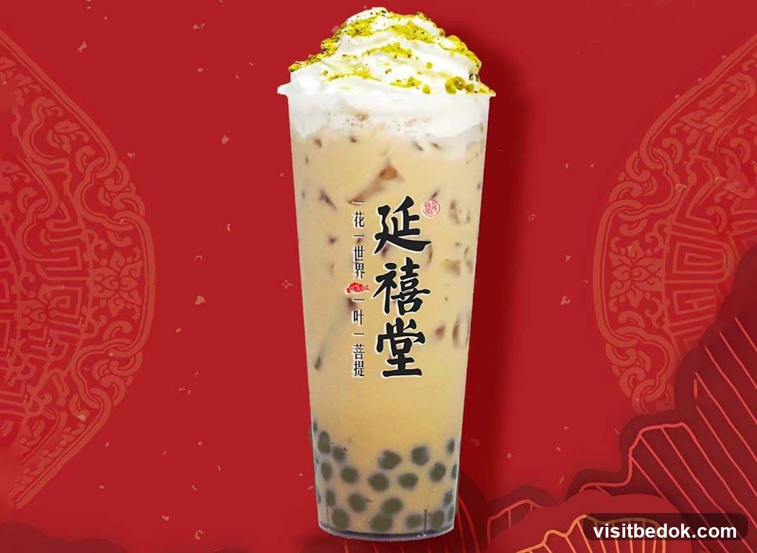 Bubble Tea with Cream Topping