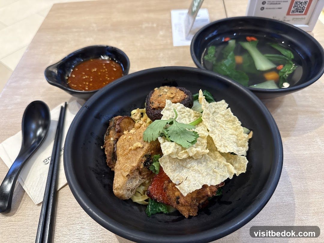 Noodle Dish with Soup and Dipping Sauce