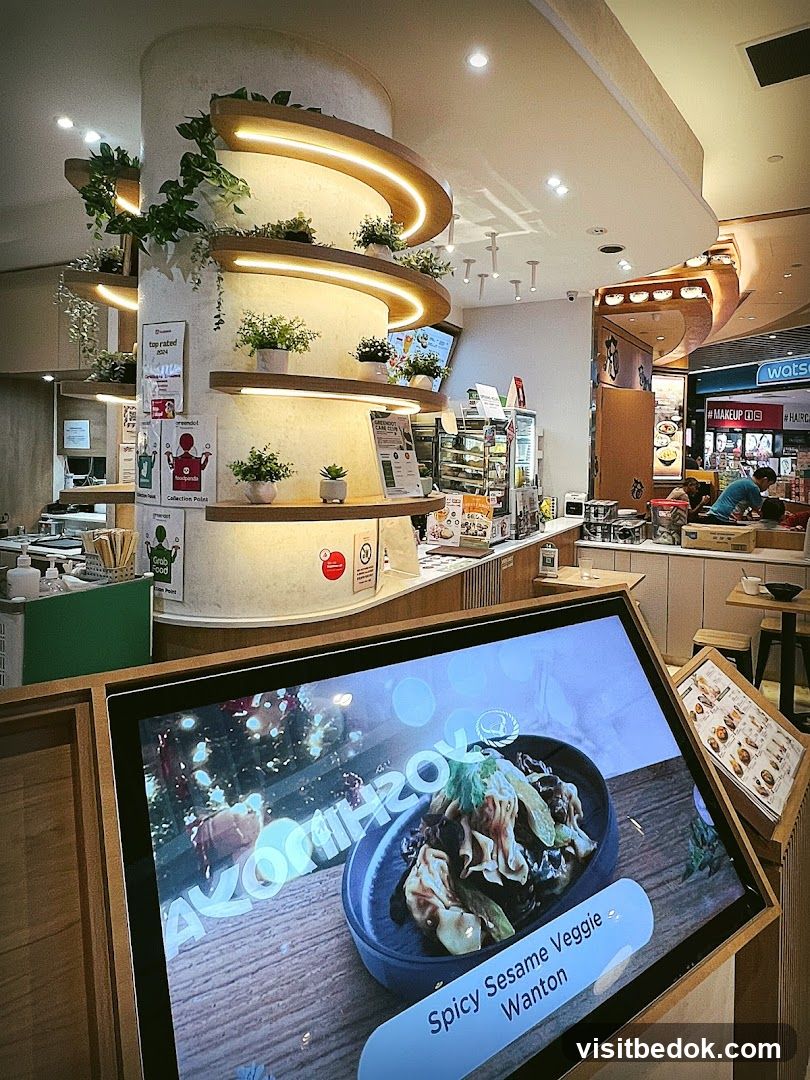 Restaurant Interior with Digital Menu