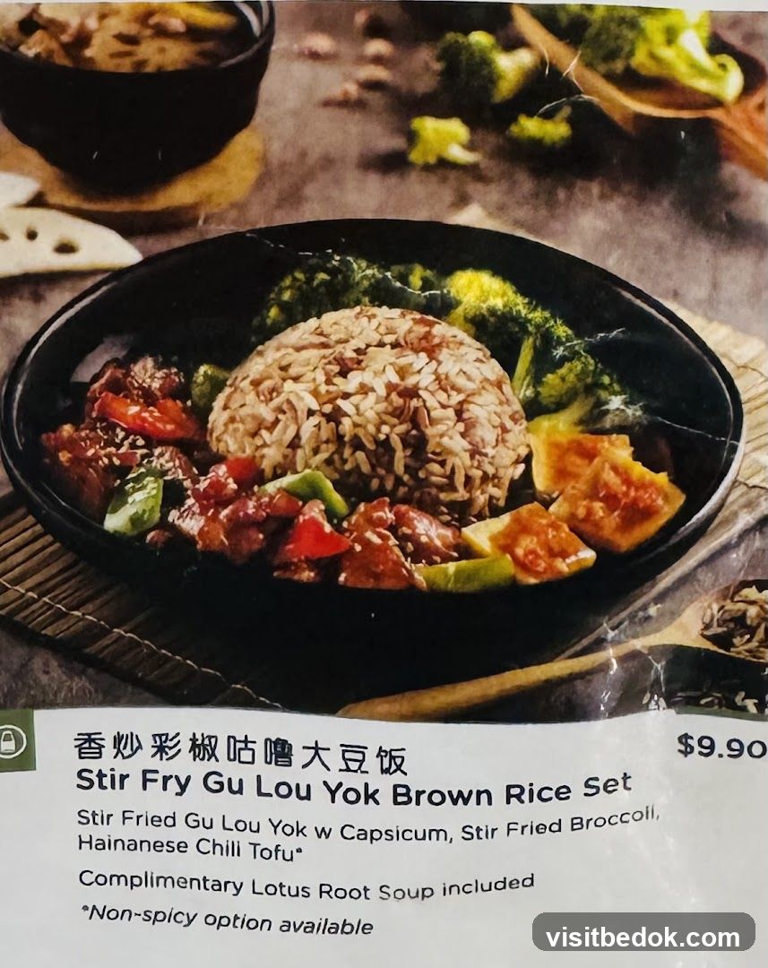 Stir Fry Gu Lou Yok Brown Rice Set