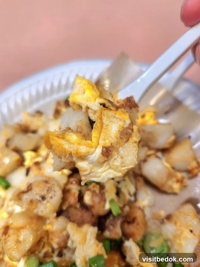 Fried Radish Cake with Egg and Scallions