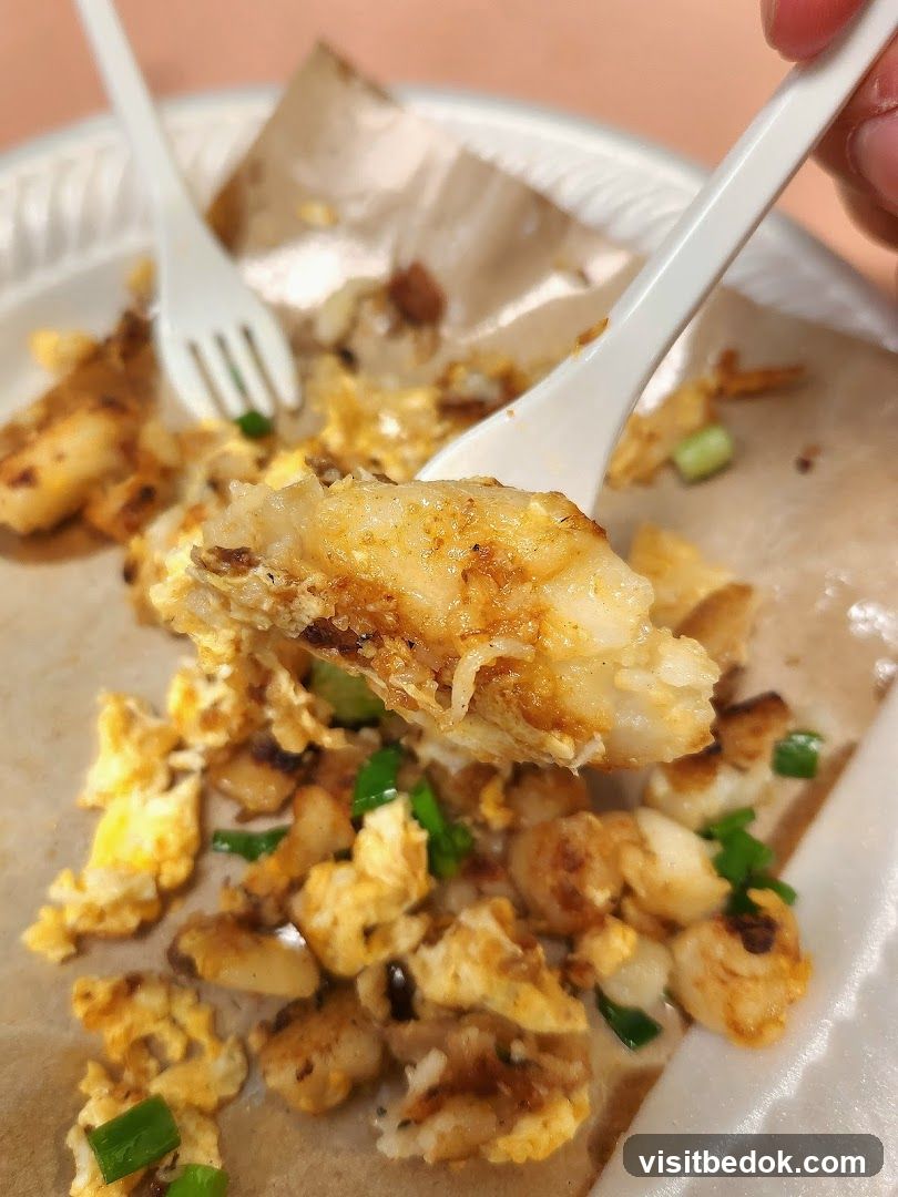 Fried Rice Cake with Scrambled Eggs