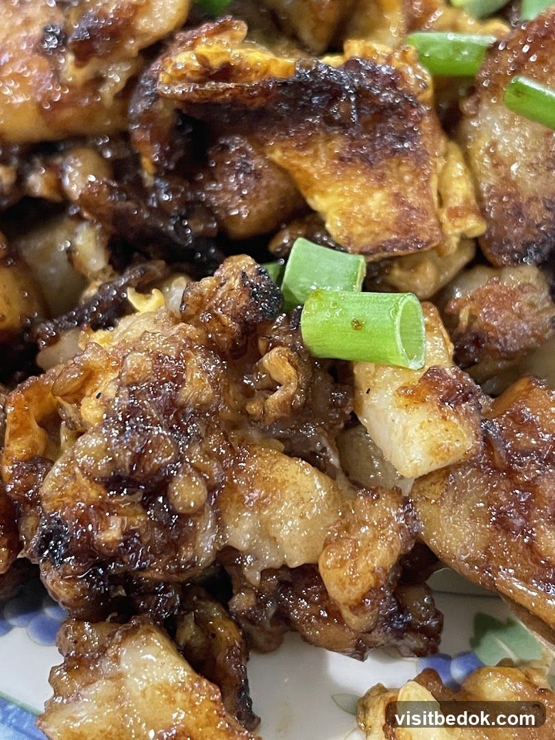 Fried Turnip Cake with Scallions