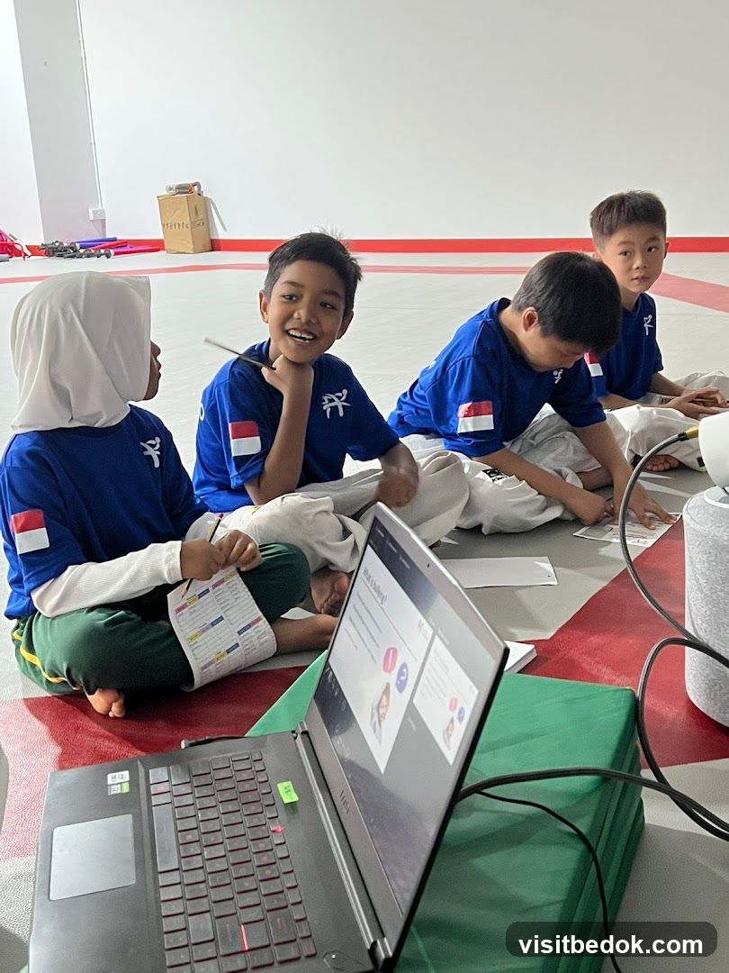 Children learning in a dojo