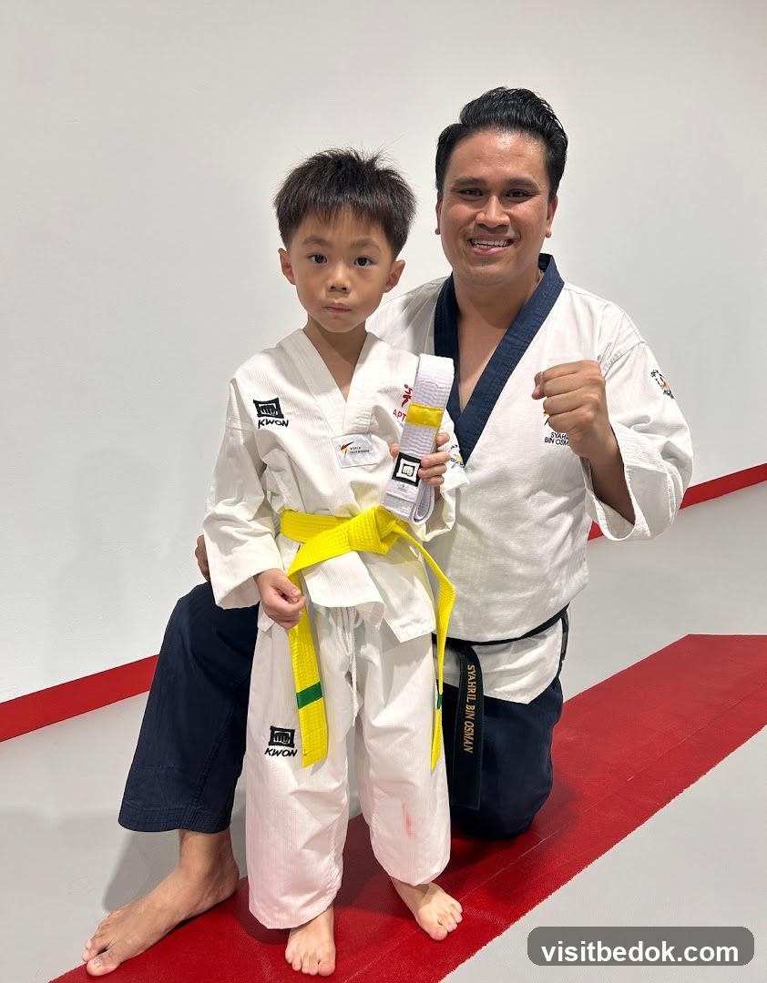 Taekwondo Instructor and Student