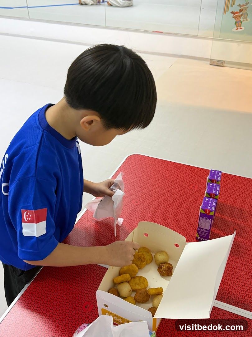 Boy with Chicken Nuggets