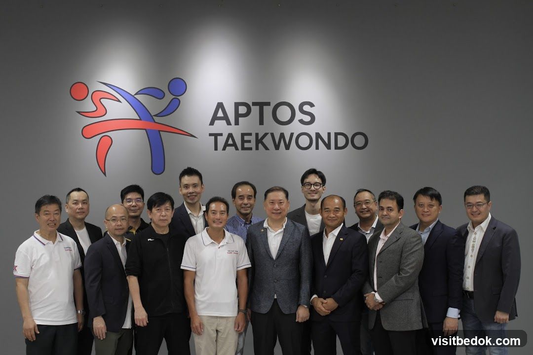 Group Photo with APTOS TAEKWONDO Logo