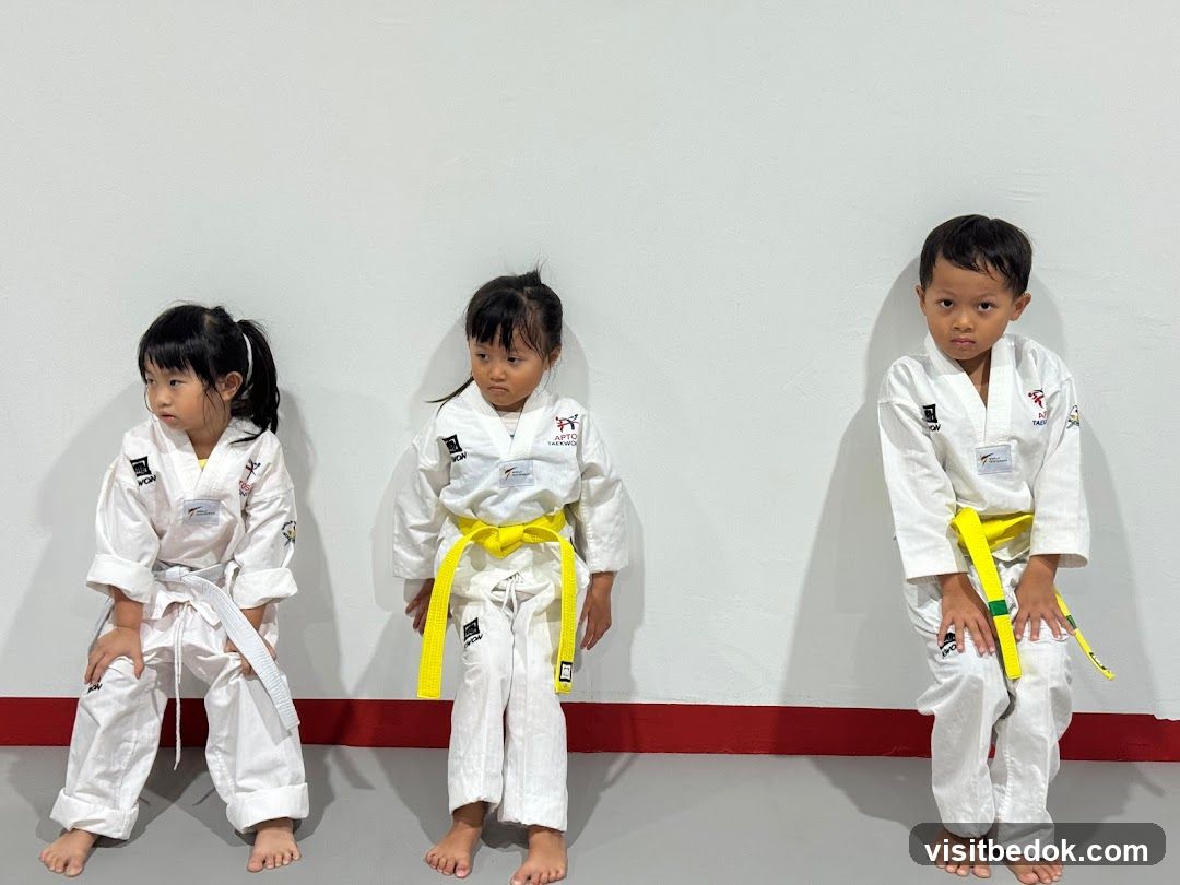 Children in Taekwondo Uniforms