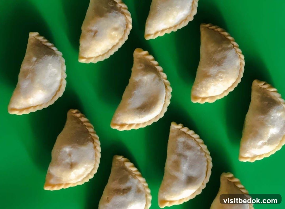 Pastries on Green Background