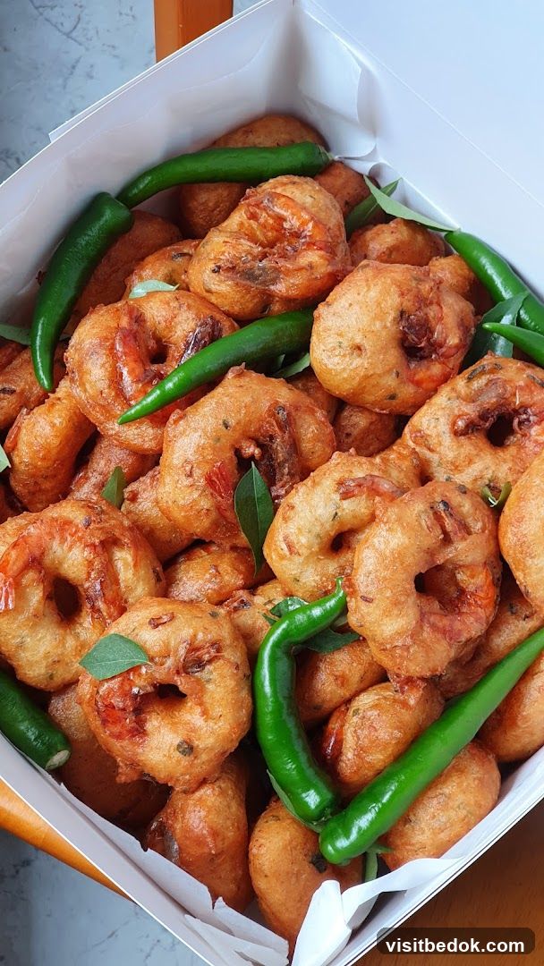 Shrimp Vada with Green Chilies
