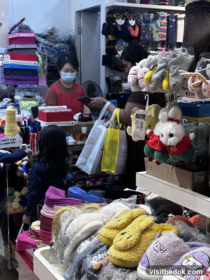 Retail store interior with various items for sale