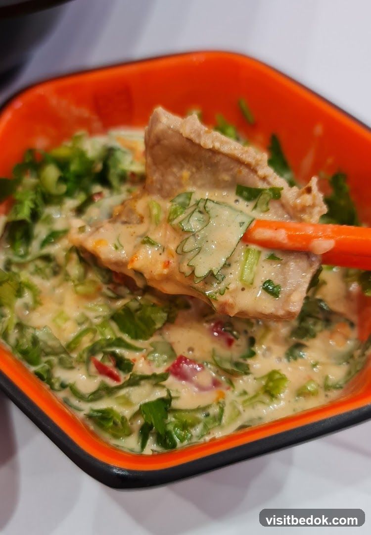 Dipping Sauce with Meat and Greens