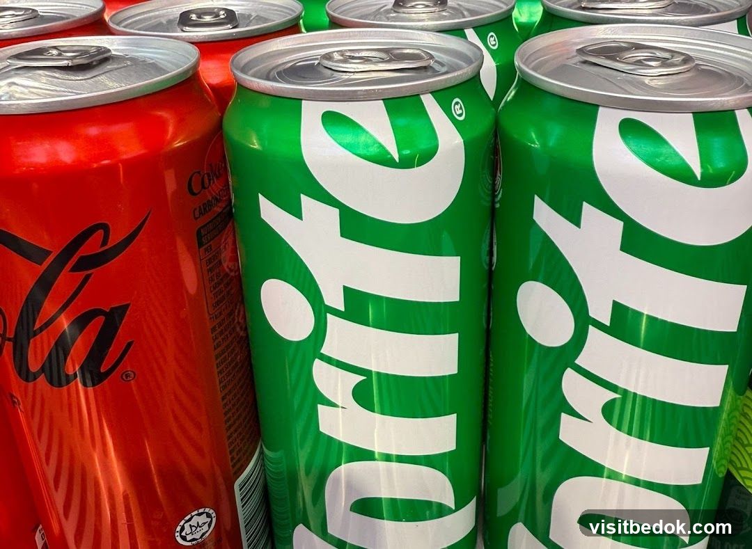 Cans of Coca-Cola and Sprite