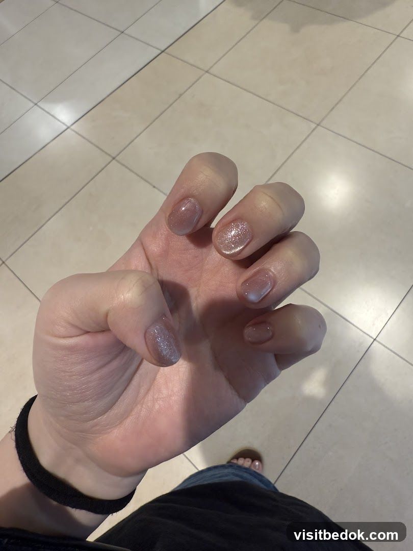 Nails with Glitter and Ombre