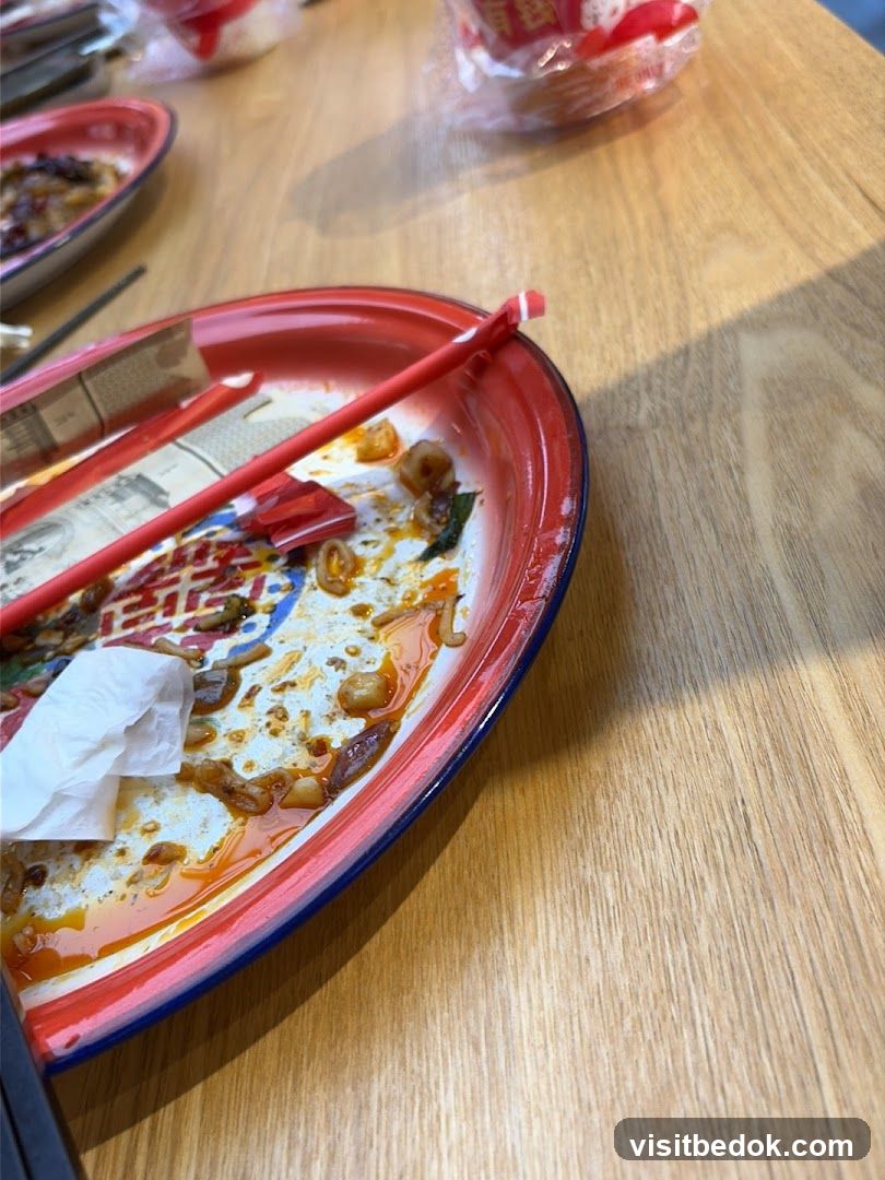 Dirty Plate with Chopsticks
