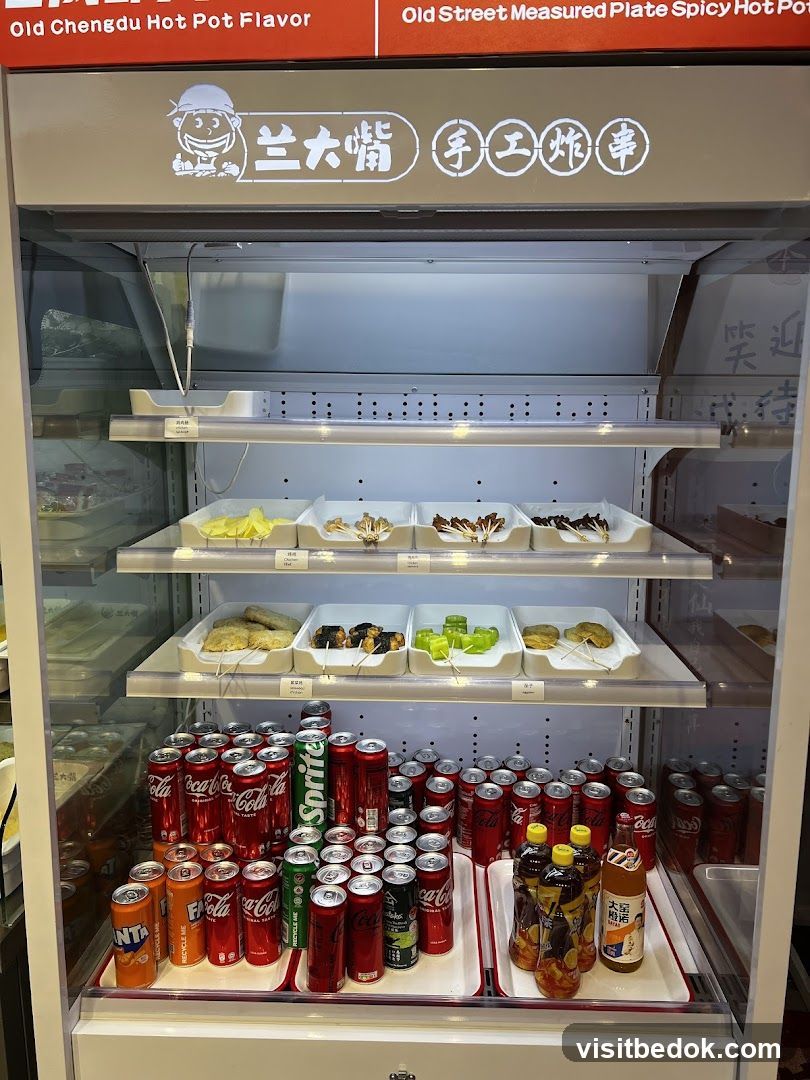 Hot Pot Ingredients and Drinks Display