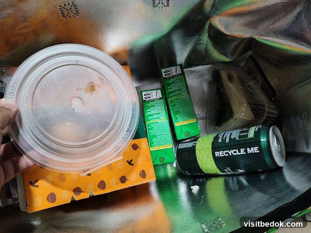Food and Drink Items in Insulated Bag