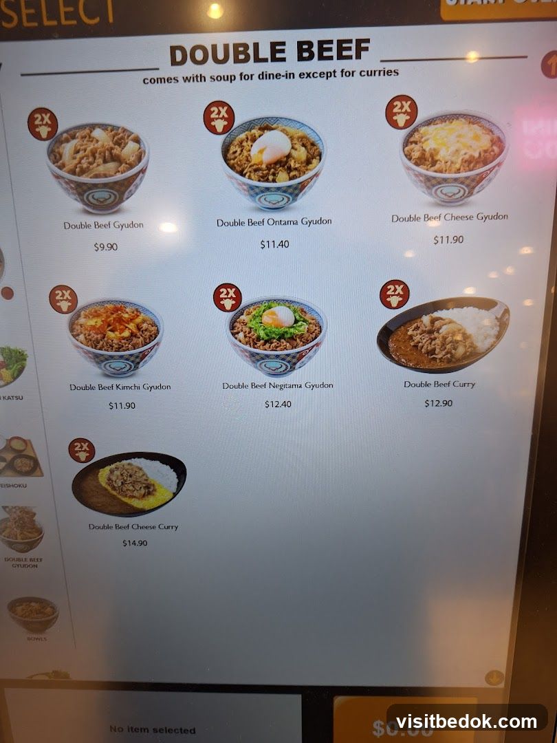 Double Beef Menu