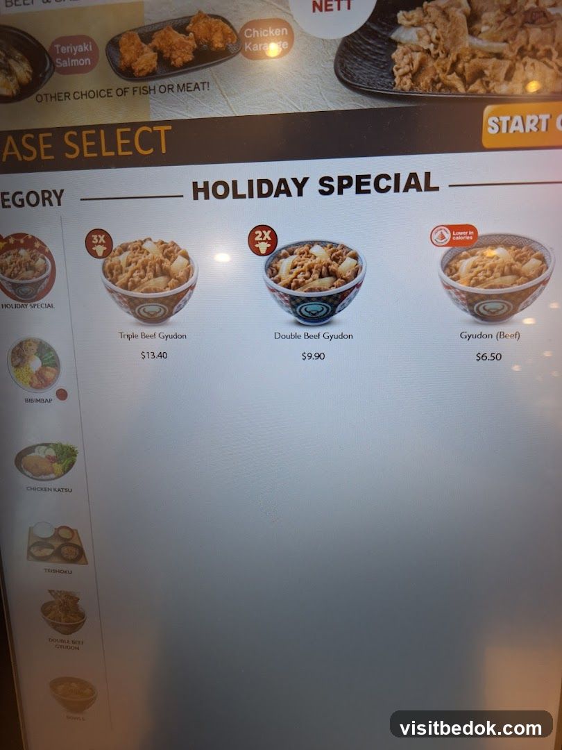 Holiday Special Menu