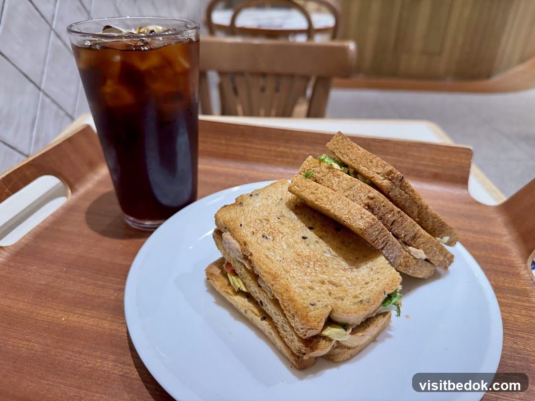 Sandwiches and Iced Coffee