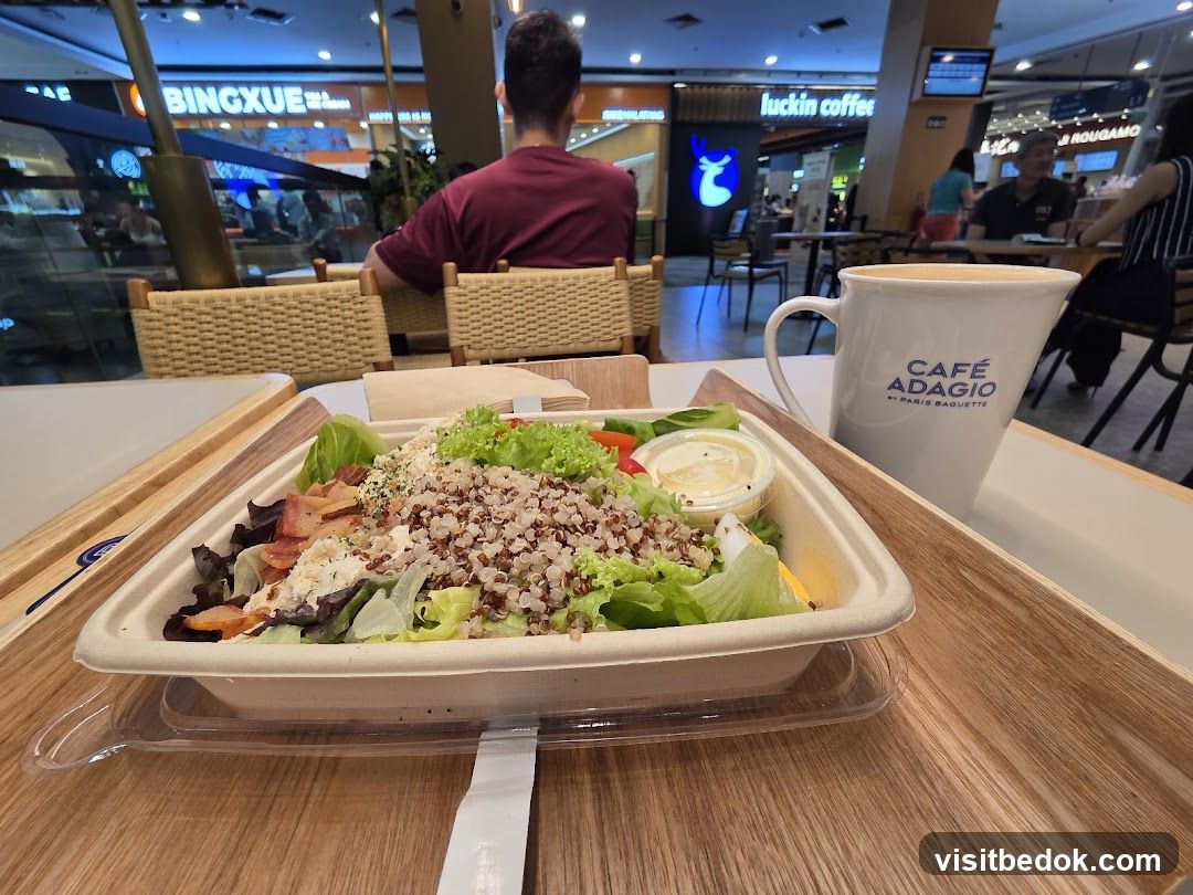 Salad and Coffee at Cafe Adagio