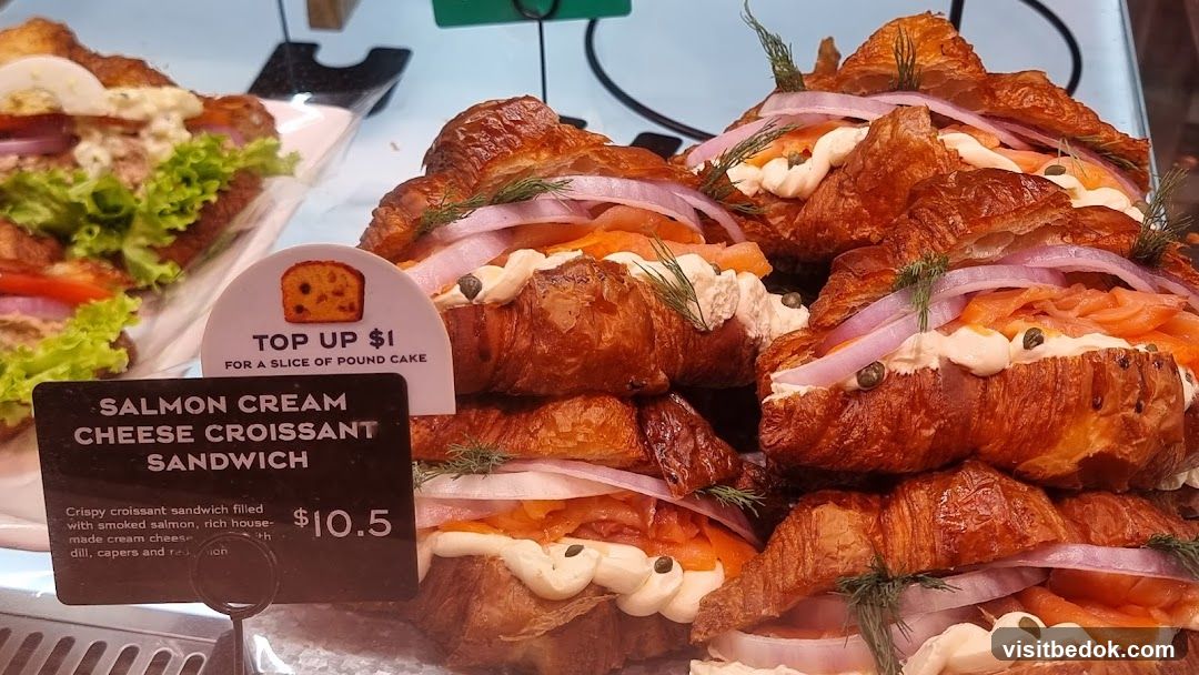 Salmon Cream Cheese Croissant Sandwich