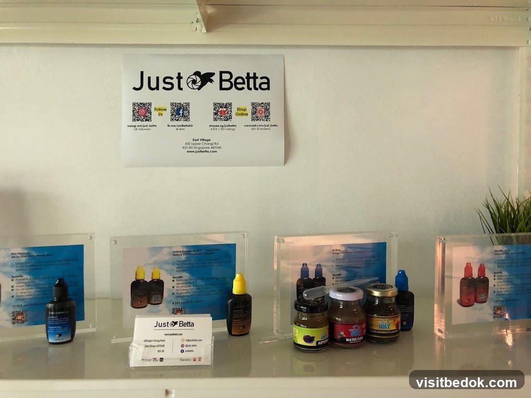 Just Betta Products Display