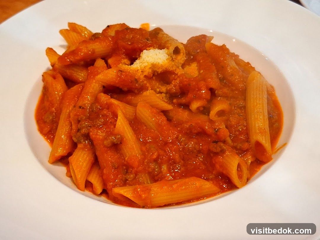 Penne Pasta with Meat Sauce