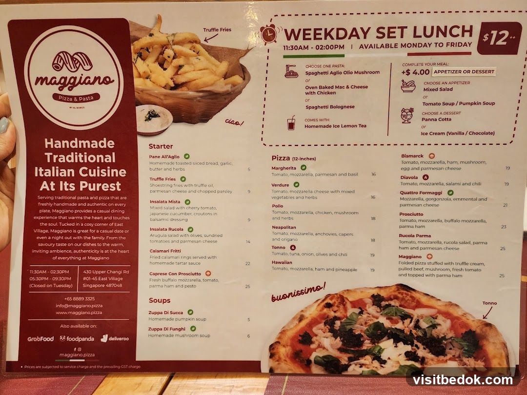 Maggiano Pizza & Pasta Menu
