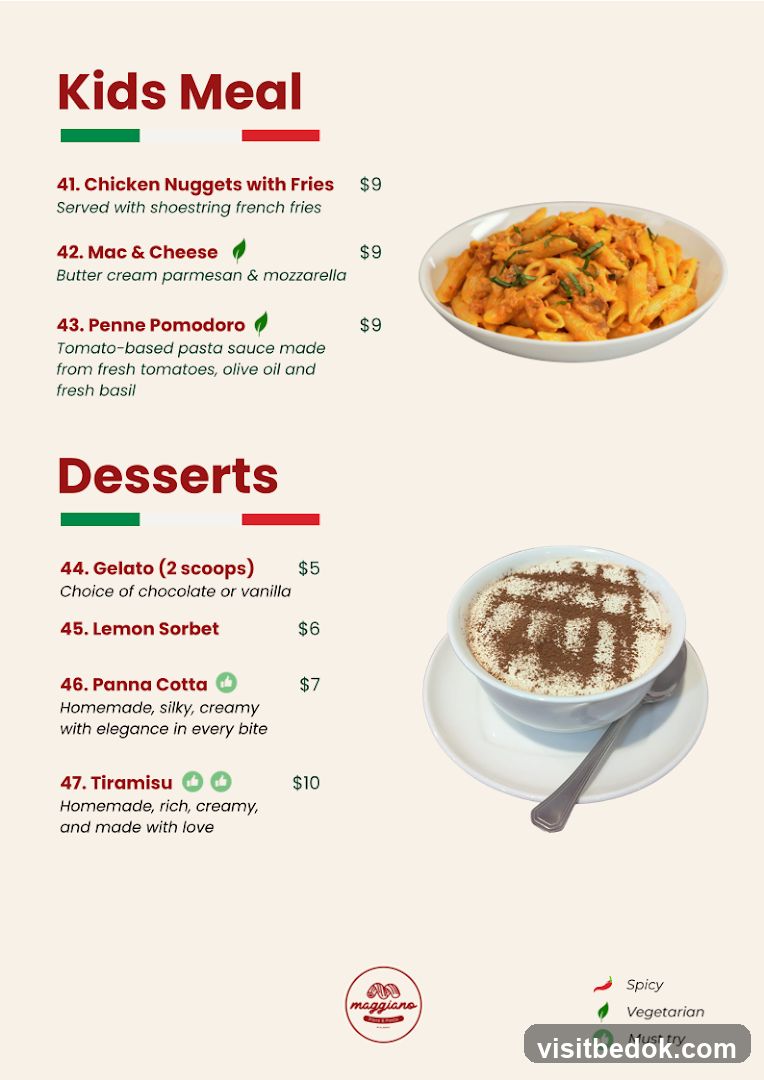 Kids Meal and Desserts