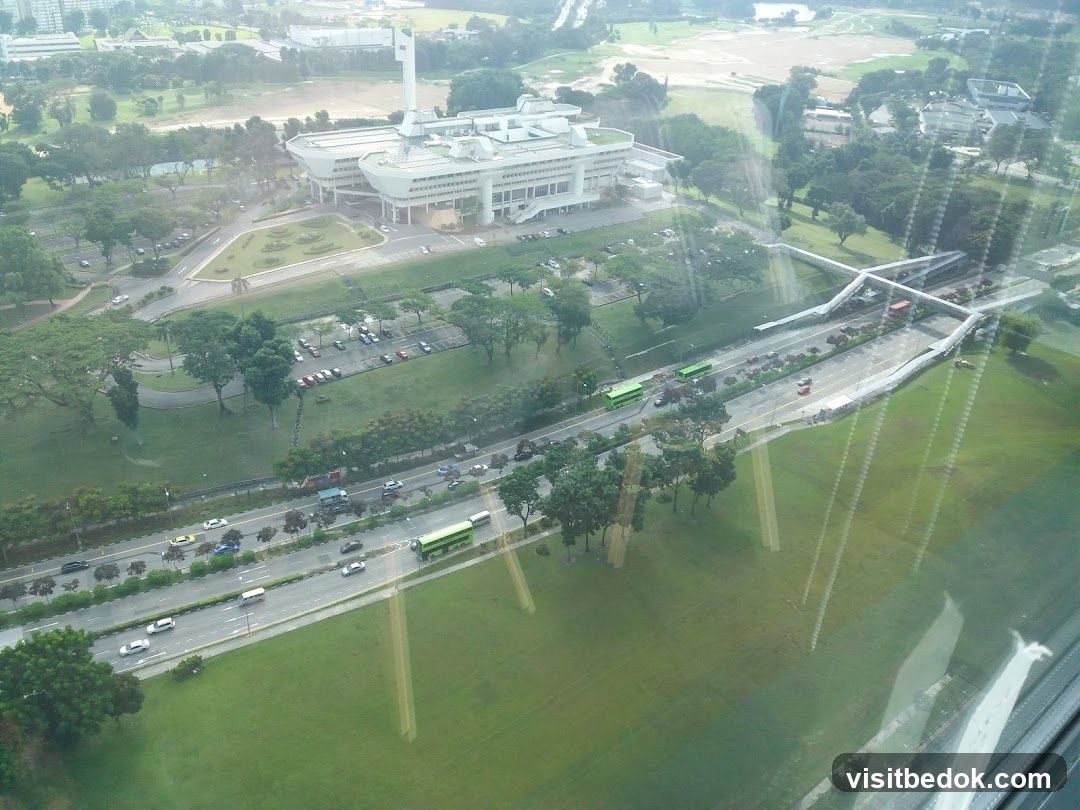 Aerial View of a Modern Building and Roadway
