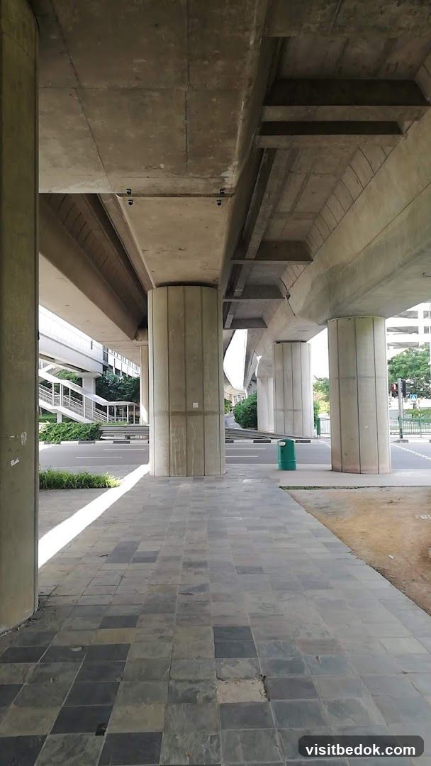 Underpass with Pillars and Walkway