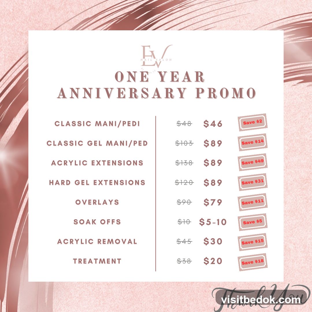 ONE YEAR ANNIVERSARY PROMO