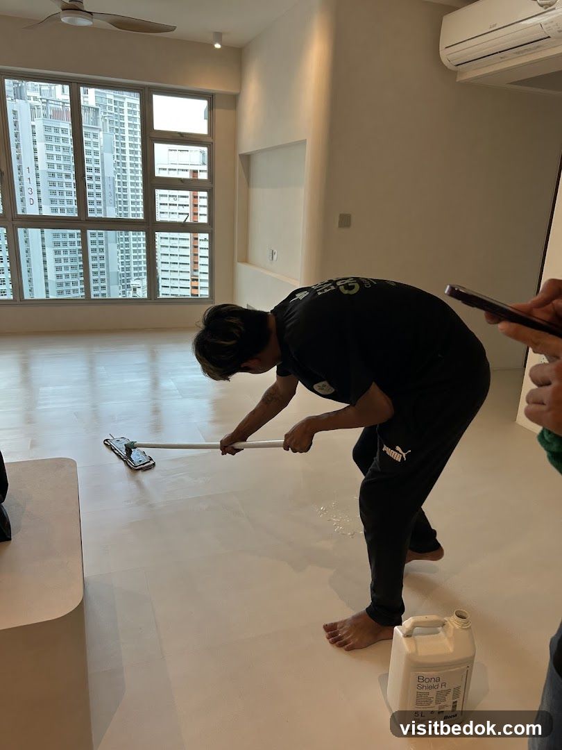 Cleaning a floor