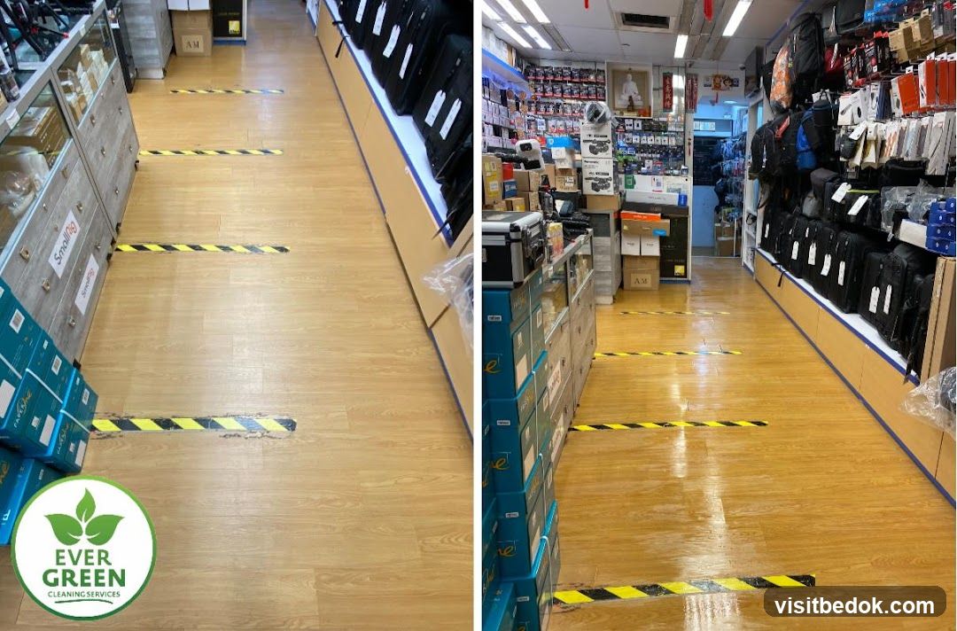 Store Interior with Social Distancing Markers