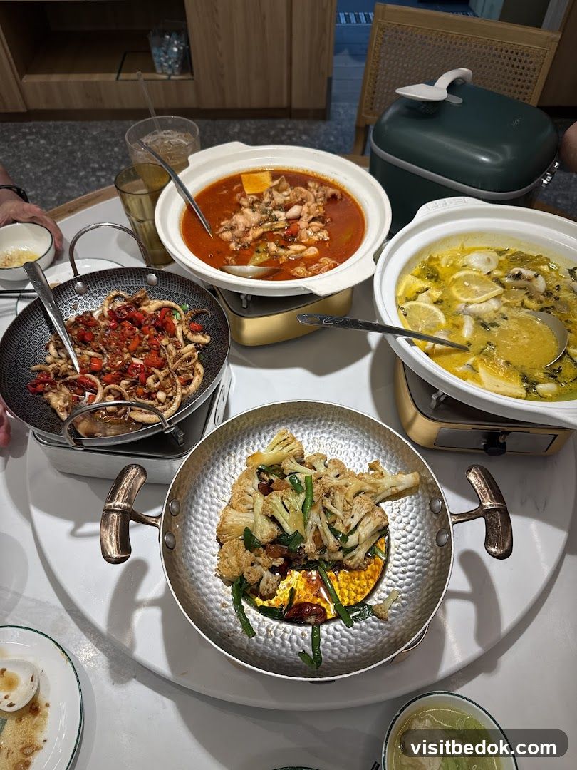 Table with various dishes