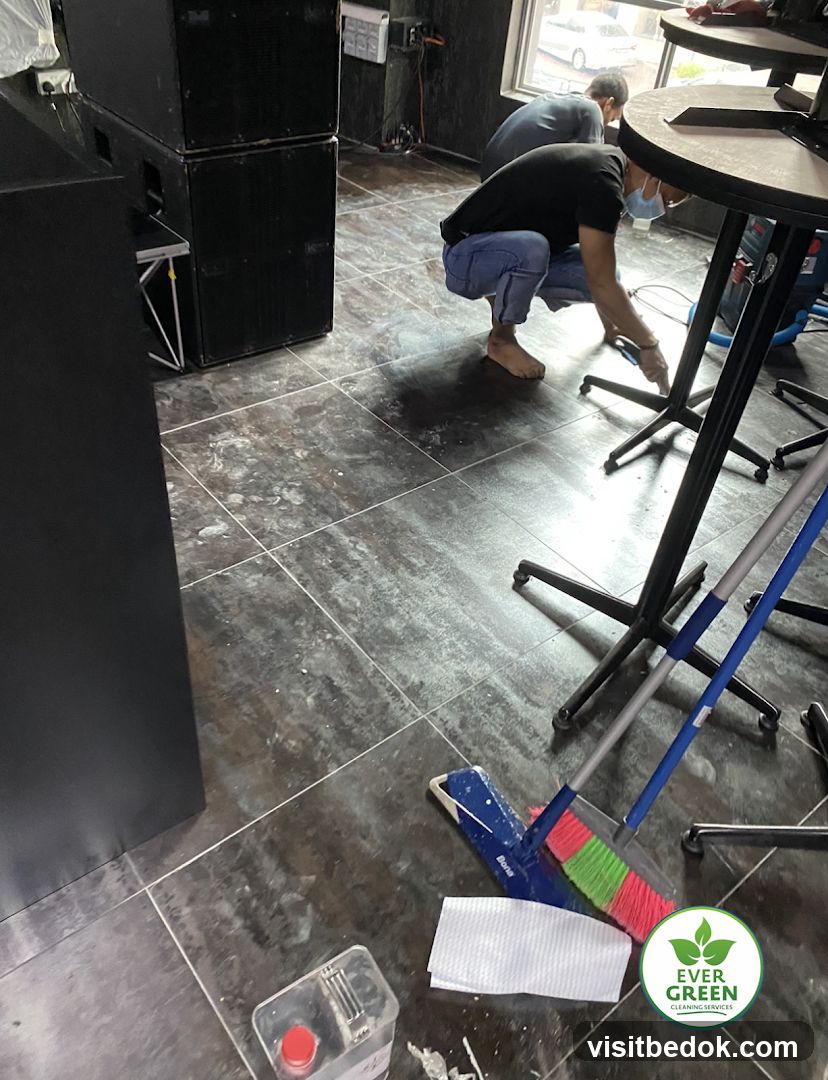 Cleaning in progress