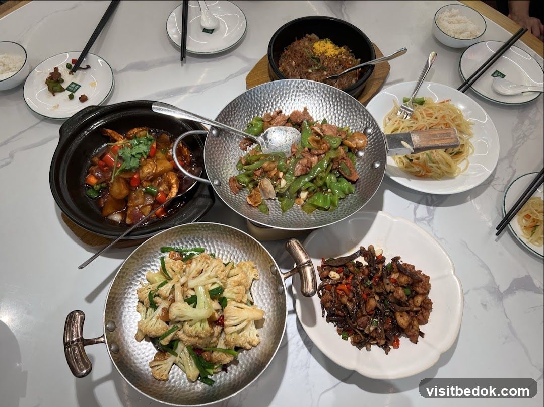 Table with various dishes