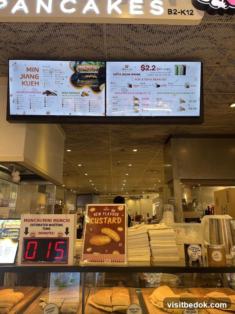 Pancake Menu and Waiting Time Display