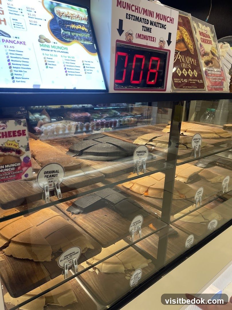 Food display with waiting time indicator