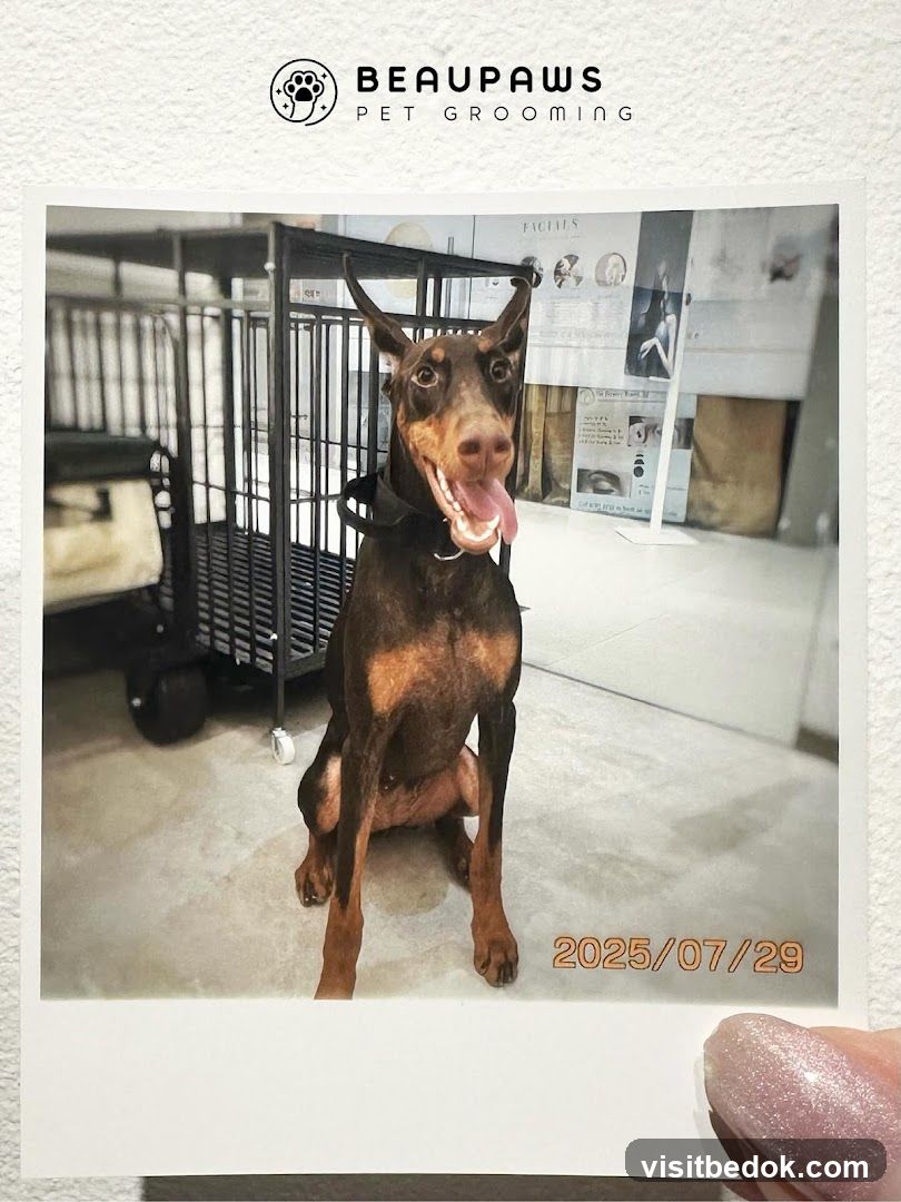 Doberman Pinscher at Pet Grooming