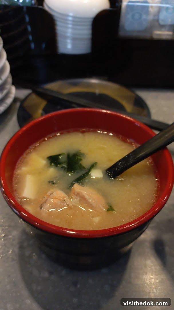 Miso Soup with Salmon and Tofu