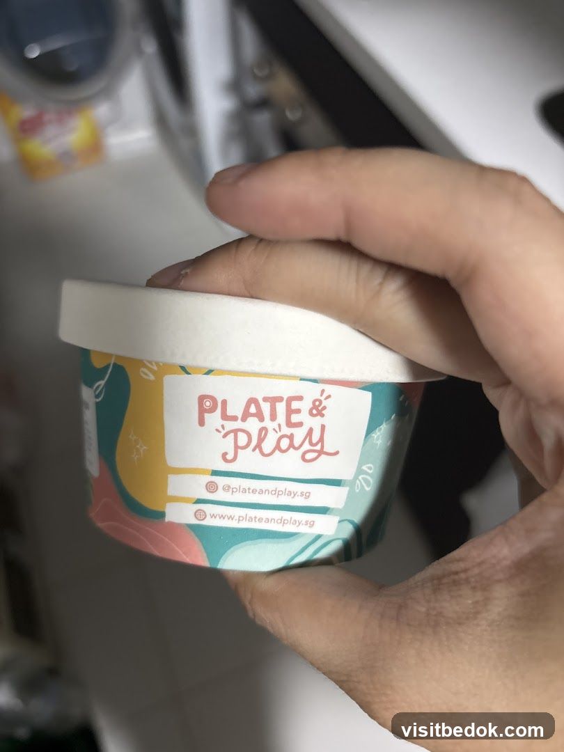 Product container with logo