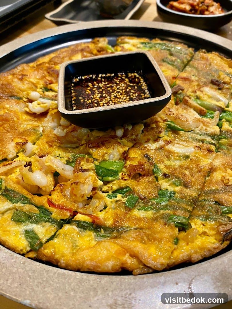 Seafood Pancake with Dipping Sauce